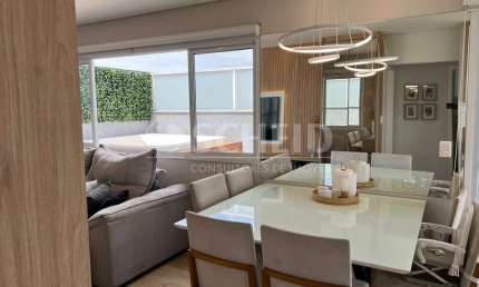 Cobertura na Vila Gea, 110m2, 2 quartos com 1 suite, área gourmet com churrasqueira e ofurô, 1 vaga.