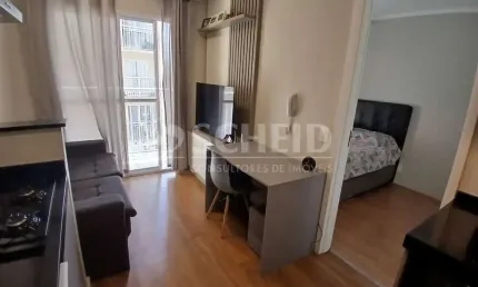 Apartamento de 1 quarto suíte sala e cozinha conjugados