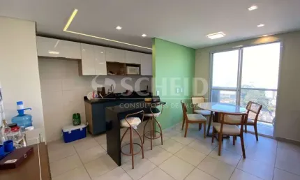 Apartamento com 2 quarto, 2 banheiros,  53m2 , 1 vaga e sacada perto do metrô