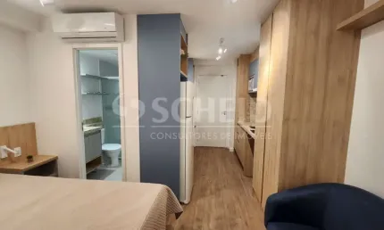 Studio mobiliado para locação no alto da boa vista - 26m2  - condomínio my one