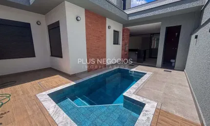 Casa Térrea Nova no Chácara Ondina | 3 Suítes | Pé-Direito Duplo | Área Gourmet com Piscina