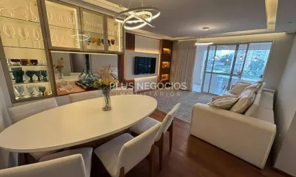 Apartamento 134m² à venda no Portal da Colina, 100% mobiliado, 3 suítes, 3 vagas, varanda gourmet e