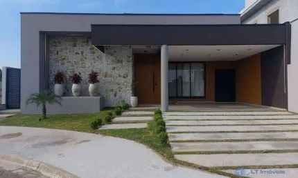 Linda casa térrea no condomínio bosque dos manacás terreno de 307m²