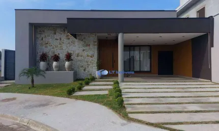 Linda casa térrea no condomínio bosque dos manacás terreno de 307m²