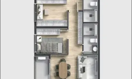 Excelente Apartamento com 3 quartos sendo 1 suíte, 1 vaga