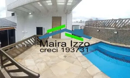 COBERTURA 3 DORMITÓRIOS - PISCINA - CHURRASQUEIRA - MARAPÉ - SANTOS