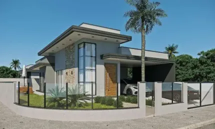 Casa Nova no Loteamento Novo Horizonte em Forquilhas, São José - SC.