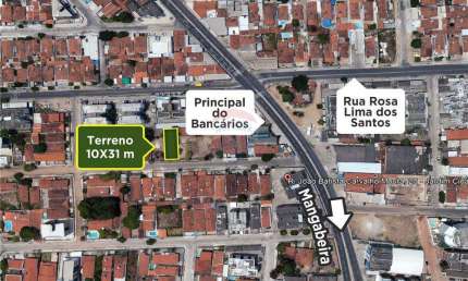 Terreno de 310m² a venda ao lado da principal dos Bancários