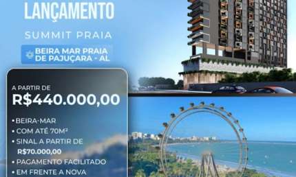 Pajuçara, Studio, Q/S e coberturas duplex com 02 suítes , beira mar