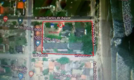 MAGNÍFICA ÁREA DE FRENTE PARA O MAR, A VENDA NO BALNEÁRIO PRINCESA DO MAR