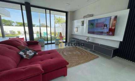Casa à venda no Ninho Verde II | Porteira Fechada | 284m² | 3 suítes| área gourmet | Piscina | 4 vagas | Pardinho/SP..