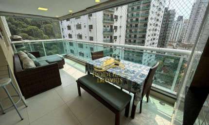 Guarujá Praia das Pitangueiras 3 Dormitórios 101,87m² 2 Vagas Piscina Varanda Gourmet Academia Sauna e SPA