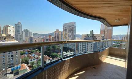Apartamento com 3 quartos à venda na Rua Bahia, --, Gonzaga, Santos por R$ 1.600.000