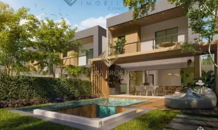Duplex em condomínio no Eusébio com 4 dormitórios,  151 m² - R$ 920 mil