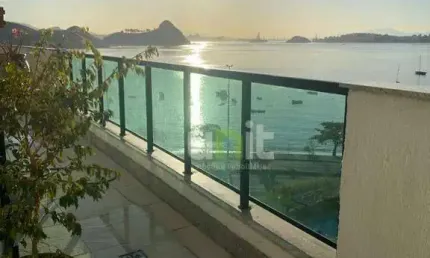 Cobertura com 3 dormitórios à venda, 200 m² por r$ 2.200.000,00 - charitas - niterói/rj