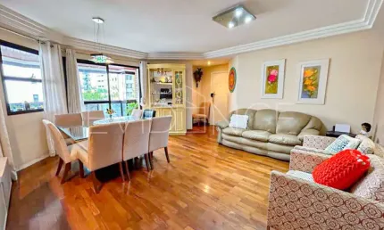 Apartamento de 123 metros com 3 dormitórios (3 suítes), 2 vagas, no jardim Anália Franco