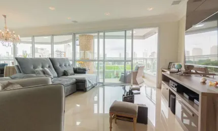 Apartamento de 222 m² no Jardim Anália Franco com Terraço e churrasqueira em Frente ao Parque.