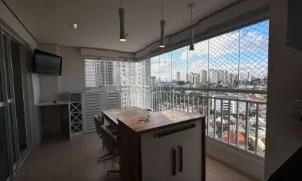 Apartamento mobiliado 2 dormitorios e varanda gourmet - Vila Prudente