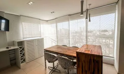 Apartamento mobiliado 2 dormitorios e varanda gourmet - vila prudente