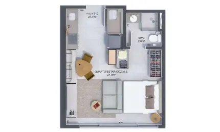 Apartamento com 1 quarto à venda na Avenida Marinheiro Max Schramm, Jardim Atlântico, Florianópolis