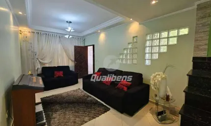 Sobrado com 3 dormitórios à venda, 320 m² por r$ 860.000,00 - parque são vicente - mauá/sp