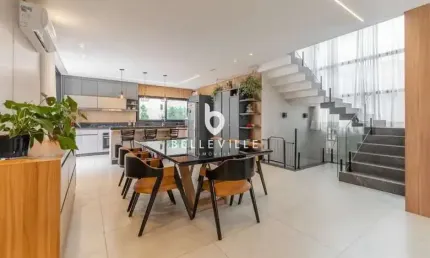Casa em condomínio fechado com 5 quartos à venda na rua ângelo domingos durigan, 229, santa felicidade, curitiba, 386 m2 por r$ 3.300.000