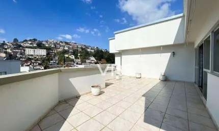 Cobertura com 3 dormitórios à venda, 88 m² por r$ 950.000,00 - várzea - teresópolis/rj