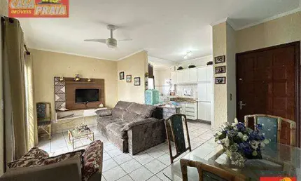 APARTAMENTO 2 QUARTOS MOBILIADO C/ SACADA FRENTE AO MAR ITAOCA