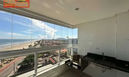 Apartamento com vista para o mar! 2 dormitórios, 70 m² por r$ 360.000 - balneário santa eugênia - mongaguá/sp