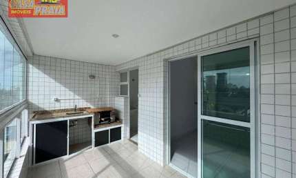 APARTAMENTO 2 QUARTOS SACADA GOURMET COM PISCINA NO CENTRO  - Mongaguá/SP
