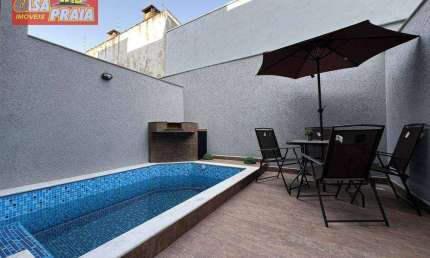 PRAIA DO SONHO 50 METROS PRAIA SOBRADO 2 SUITES PISCINA PRIVATIVA 89 m² por R$ 479.000  ITANHAEM