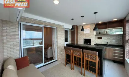 CENTRO MONGAGUA FRENTE AO MAR APARTAMENTO 3 QUARTOS, 104 m² POR R$ 929.000,00