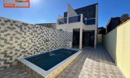 ITANHAEM COM PISICNA SOBRADO 2 QUARTOS, 93 m² por R$ 449.900 - Jardim Suarão - Itanhaém/SP