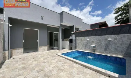 Casa lado praia com piscina! 2 quartos  90 m² por r$ 420.000 - agenor de campos - mongaguá/sp