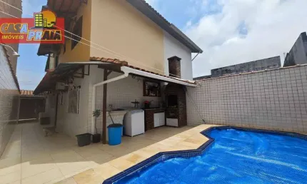 MONGAGUA PROXIMO AO CENTRO SOBRADO COM PISCINA 4 QUARTOS, 139 m² por R$ 685.000 - Jardim Marina