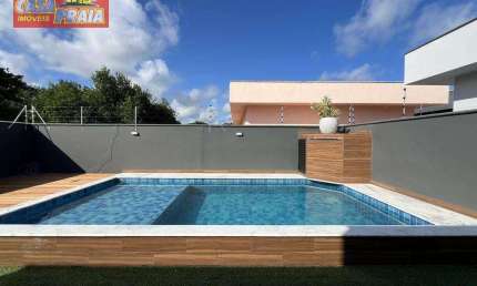 ALTO PADRÃO ITANHAEM CASA 3 QUARTOS PISCINA 146 m² R$ 549.000 - Jardim Cibratel