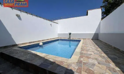 355.000,00 CASA NOVA COM PISCINA 2 QUARTOS, 89 m² por R$ 355.000 - Balneário Flórida Mirim - Mongaguá/SP