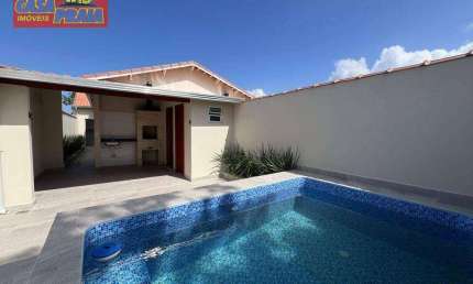 Casa com piscina sol da manhã! 2 quartos 90 m² por r$ 450.000 - vila atlântica - mongaguá/sp