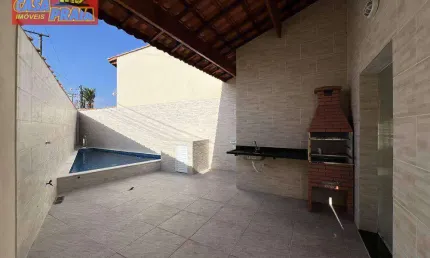 150 metros da praia mongagua casa nova com piscina 2 quartos 90 m² por r$ 489.000 - balneário flórida mirim