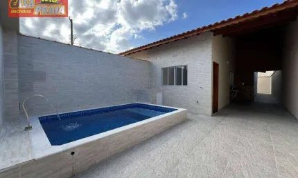 150 metros da praia! casa com piscina e churrasqueira 3 quartos 105 m² por r$ 549.000 - balneário flórida mirim - mongaguá/sp