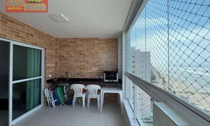 Frente e com vista ao mar! apartamento com 2 quartos, 80 m² por r$ 499.000 - vila atlântica - mongaguá/sp