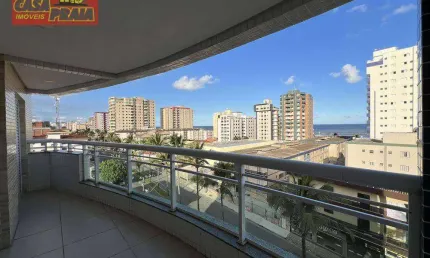 200 metros da praia com vista para o mar! apartamento 2 quartos, 84 m² por r$ 480.000 - centro - mongaguá/sp