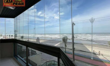 FRENTE AO MAR CENTRO APARTAMENTO 3 QUARTOS MOBILIADO, 85 m² por R$ 450.000 - Mongaguá/SP