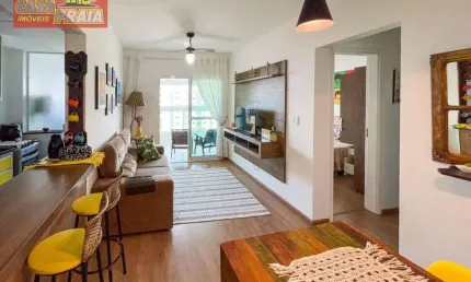 Frente ao Mar, terraço gourmet apartamento com 2 quartos, 68 m² por R$ 580.000 - Balneário Flórida - Praia Grande/SP