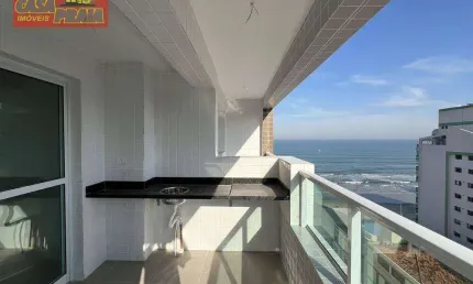 Centro prédio frente ao mar terraço gourmet apartamento – 72m², R$ 360.000, Mongaguá