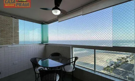 Vista para o mar apartamento 2 quartos, 74 m² por R$ 469.000 - Mongaguá/SP