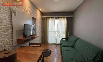 Frente ao mar apartamento 1 dormitório com sacada 45 m² por R$ 210.000 - Vila Atlântica - Mongaguá/SP