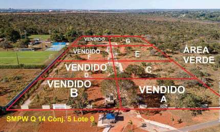 Terreno à venda na SMPW Trecho 1 Q. 14 Conjunto 5, 01, Park Way, Brasília por R$ 1.400.000