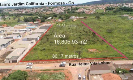 Lote/Terreno, Heitor Villa Lobos, Formosa, Jardim Califórnia