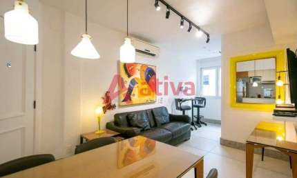 Apartamento com 2 quartos para para alugar totalmente mobiliado no Leblon